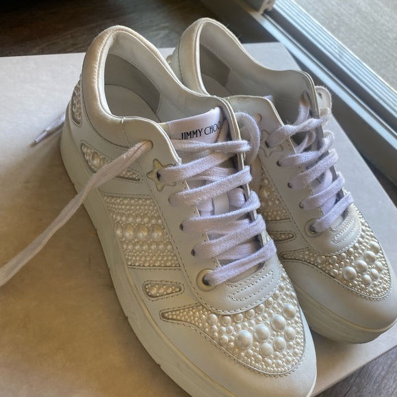 SNEAKERS JIMMY CHOO WITH PEARLS - Picture 3 of 6